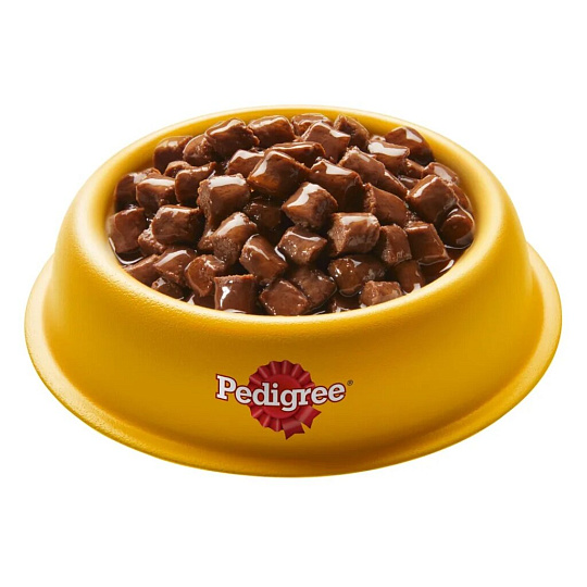 Корм для животных Pedigree, 85 г, для щенков всех пород, кусочки в желе, говядина, пауч, 47467/7699