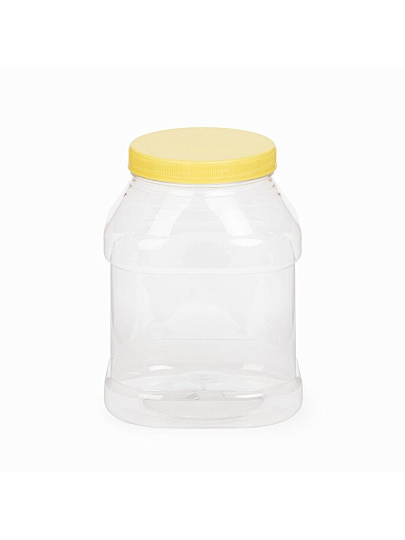 Банка для сыпучих продуктов, пластик, 3 л, с крышкой, Альтернатива, М6608, в ассортименте