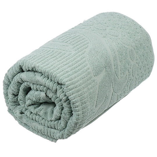 Плед 1.5-спальный, 160х220 см, подарочная коробка, жаккард, 100% хлопок, Karteks, Medallion 16, бирюзовый