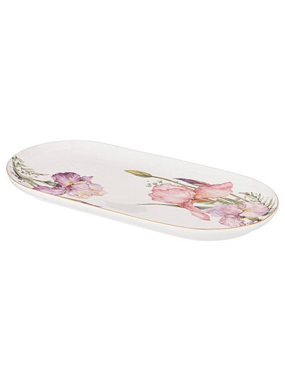 Блюдо керамика, овальное, 30.5 см, Irises, Lefard, 590-342
