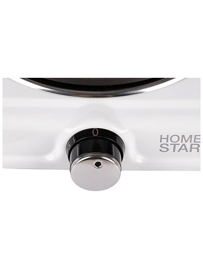 Плита электрическая Homestar, HS-1108, 1000 Вт, 1 конфорка, чугун, эмаль, механическая, переключатель поворотный, белая