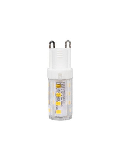 Лампа светодиодная G9, 3 Вт, 220 В, капсула, 2800 К, теплый белый свет, Ecola, Corn Micro, 50x16мм, LED
