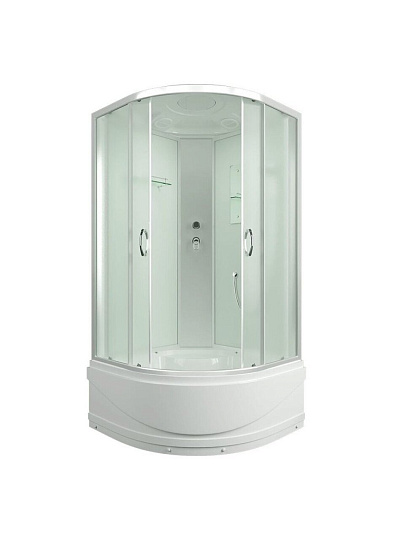 Душевая кабина высокий поддон, 90х90х215 см, матовая, Erlit, ER3509TP-C3-RUS