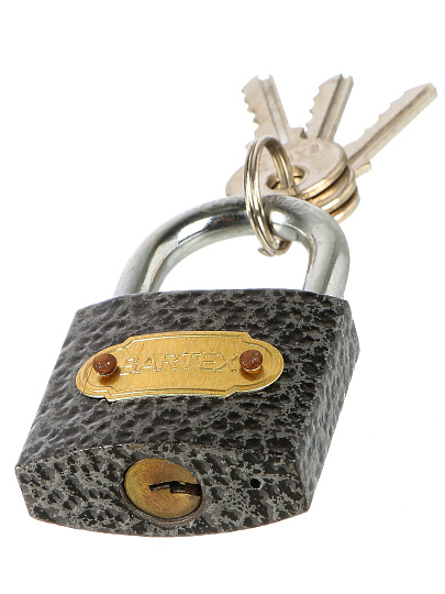 Замок навесной BARTEX чугунный 38мм Влагонепроницаемый, блистер, 3 ключа, 504660