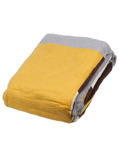 Плед евро, 200х220 см, 60% хлопок, 40% акрил, Karteks, Soft Komfort PD165A, серо-коричневый, 104/200.165A