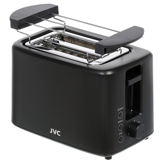Тостер JVC, JK-TS651, пластик, 700 Вт, 2 тоста, механический, черный