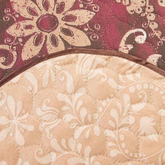 Покрывало евро, 220х200 см, микрофибра, двухстороннее, Marianna, Элегант геометрия, коричневое, 18-002