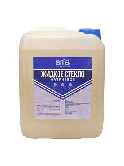 Жидкое стекло 7.5 кг, канистра, ВТВ