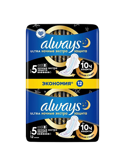 Прокладки женские Always, Ultra, 12 шт, ароматизированные