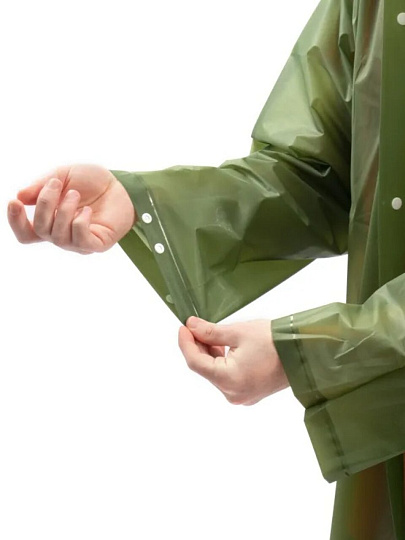 Дождевик плащ 68х120 см, 48-50, с капюшоном, кнопки, ЭВА, Следопыт, PF-RC-01