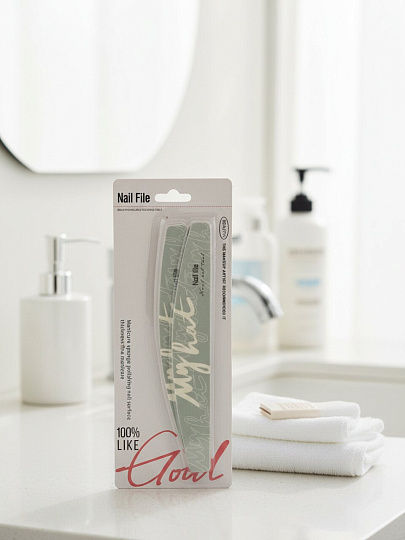 Пилка маникюрная грит, 17.9х3 см, зернистость 150/180, 2 шт, G010034