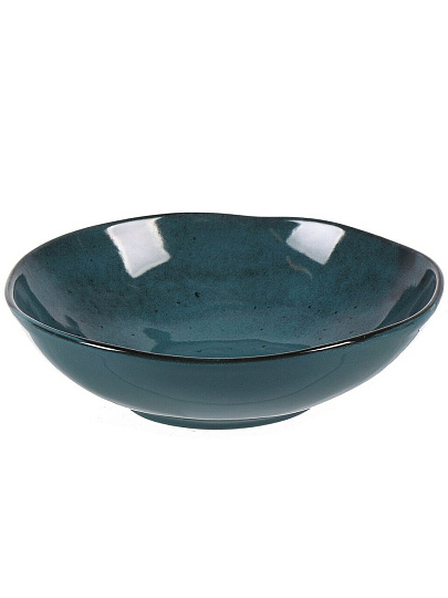 Тарелка суповая, керамика, 22 см, круглая, Stone Turquoise, Domenik, TDP572/DMD053