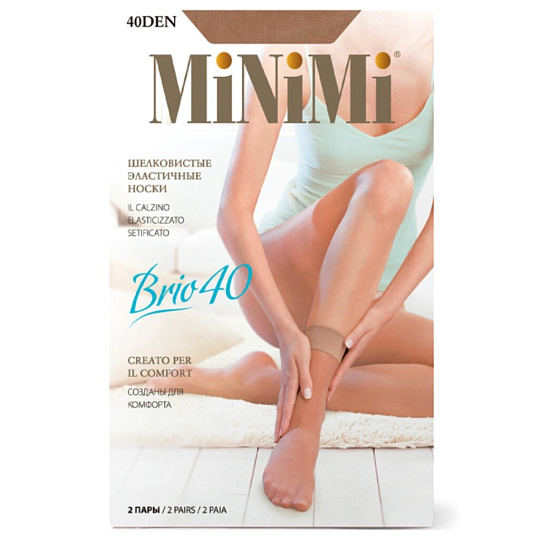 Носки для женщин, полиамид, Minimi, Brio, 40 Daino, 2 пары