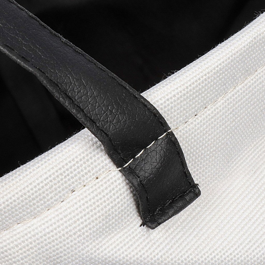 Корзина для белья, 35х40 см, цилиндрическая, полиэстер, белая, Y6-10752