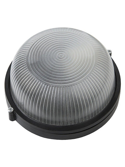 Светильник под лампу General Lighting Systems, ЖКХ 1301 НБП/НПП, 60 Вт, E27, на 1 лампочку, IP65, 190х17.6х8.2 см, без решетки, оцинкованный, черный, GCF-O-E27-60-IP65