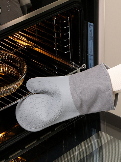 Прихватка-варежка 32х18.5 см, 100% полиэстер, с силиконом, B180052