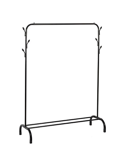Вешалка напольная 110х40х150 см, сталь, полипропилен, полка для обуви, 30 кг, 104921, 1 перекладина