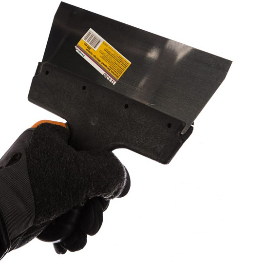 Шпатель фасадный, нержавеющая сталь, 200 мм, прямой, рукоятка пластик, Лакки Виннер, 12-5-200