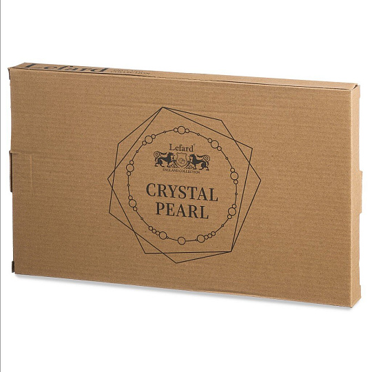 Блюдо стекло, для сервировки, овальное, 20х33 см, Crystal Pearl, Lefard, 675-133