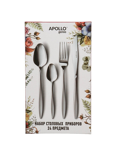 Набор столовых приборов нержавеющая сталь, 24 предмета, Apollo, Poetique, PTQ-24