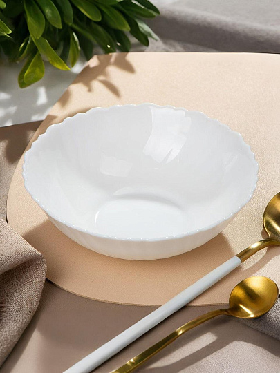 Салатник стеклокерамика, круглый, 15 см, 0.44 л, Опал, TW60