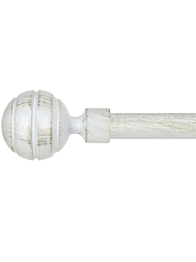 Наконечник карнизный Омега, диаметр 25 мм, белое золото, в тубе, СН-25-235-33