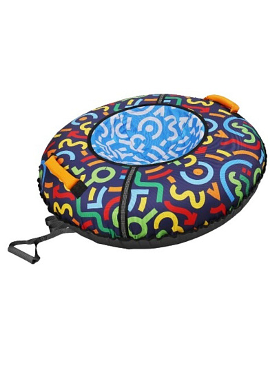 Санки-ватрушка Nika, Графичный, 85 см, 90 кг, с буксировочным тросом, с ручками, ТБ7К-85/Г