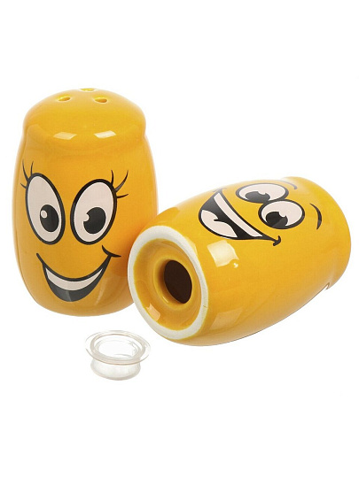 Набор для специй керамика, 2 шт, 11х6х8.5 см, на подставке, Dolomite, Smile, L2520868