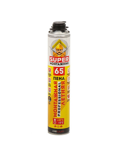 Пена монтажная Kolt, Super монтажник, профессиональная, 780 г, летняя, SM78S65