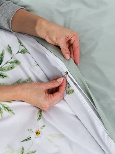 Постельное белье евро, пр215х240, 2н70х70, п200х215, м-сат, Майская ночь, Флора, SJT2503-7