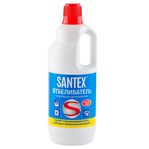 Отбеливатель Santex, 1 кг, жидкость, для белого белья, с хлором, 2 000 015