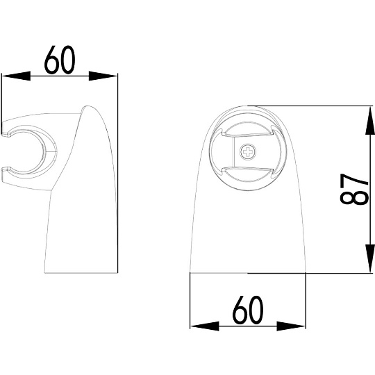 Крепление для лейки, 6x8.7 см, поворотное, Lemark, LM8012C