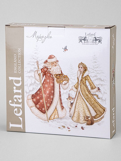 Тарелка закусочная, фарфор, 25х4 см, квадратная, Морозко, Lefard, 85-2047