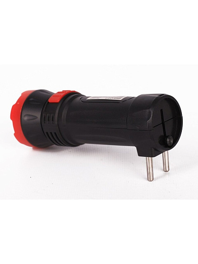 Фонарь ручной, встроенный аккумулятор, Ultraflash, LED3849, зарядка от сети 220 В, пластик, черный, 2 режима, 14931