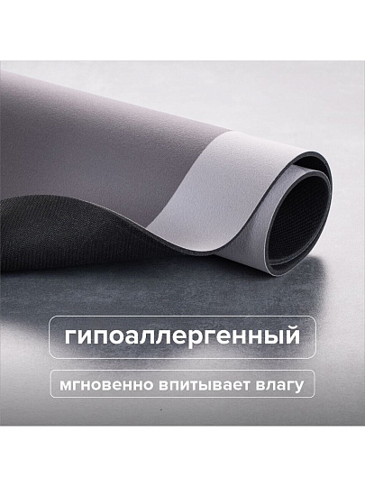 Коврик быстросохнущий для ванны, антискользящий, 0.5х0.8 м, полиэстер, РМС, К-03С-50х80