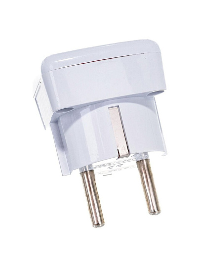 Вилка угловая, с заземлением, 16 А, IP20, 250 В, с выключателем, белая, TDM Electric, SQ1806-0009