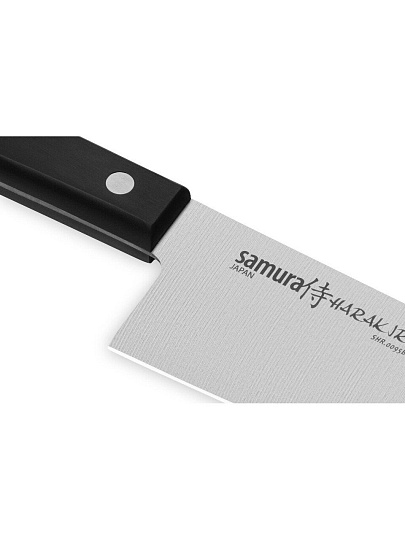 Нож кухонный Samura, Harakiri, сантоку, нержавеющая сталь, 17.5 см, рукоятка пластик, SHR-0095B/K