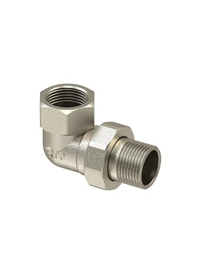 Американка 1/2'', 90 °, г-ш, никель, угловая, РосТурПласт