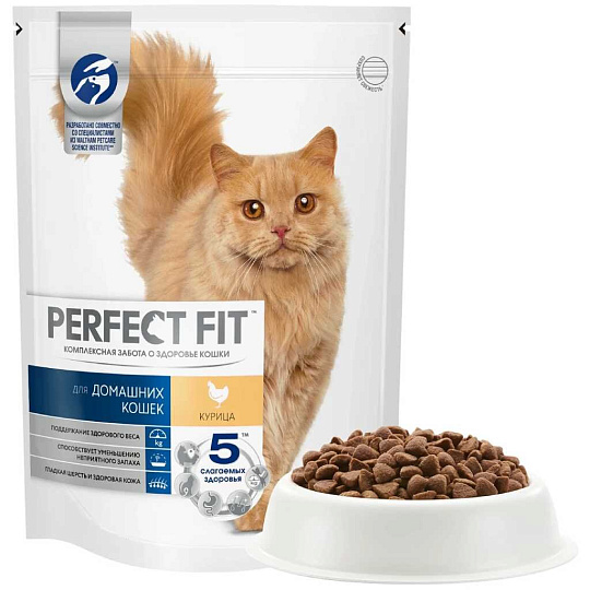 Корм для животных Perfect Fit, 650 г, для кошек, сухой, курица, 10150075