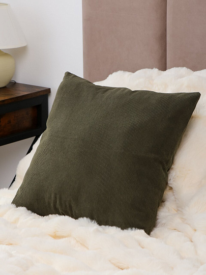 Наволочка декоративная Велюр, 100% полиэстер, 45 х 45 см, графит, A130034