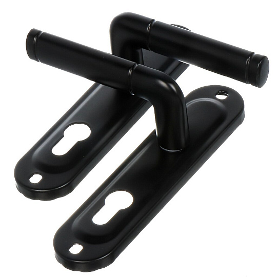 Замок врезной S-Locked, 162-40 мод. 247 BL, 120626, ручка в комплекте, цилиндровый, универсальный, черный