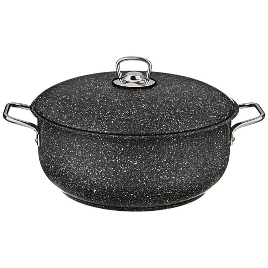Кастрюля-мантоварка agness grace 24x7,2/24х12/24х12 см. трехслойное покр granit 936-127