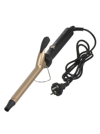 Щипцы-плойка Rion, TB-2002A-19, 55 Вт, керамическое покрытие, защита от перегрева, 230 °, черный с пудровым