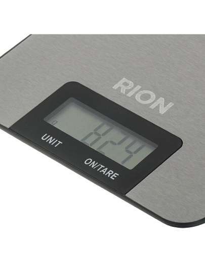 Весы кухонные электронные, металл, Rion, ZD-416, платформа, точность 3 г, до 5 кг, LCD-дисплей, ZD-416