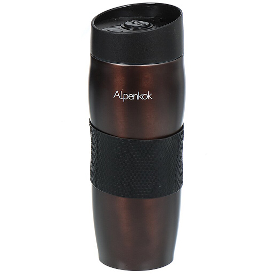 Термокружка Alpenkok AK-04002A, 400 мл, коричневая