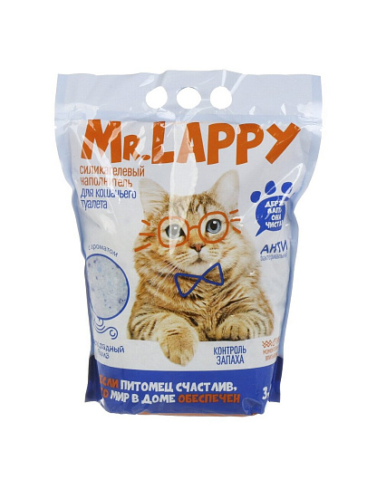 Наполнитель для лотка силикагелевый, 3.8 л, Mr.Lappy, Прохладный бриз