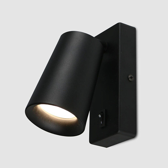 Светильник бра General Lighting Systems, Радиант, 50 Вт, GX53, на 1 лампочку, IP20, 7х11 см, накладной, черный, 662003