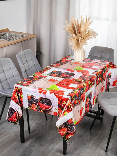 Скатерть Silvano, 1.4х1.6 м, ПВХ на нетканой основе, 8662