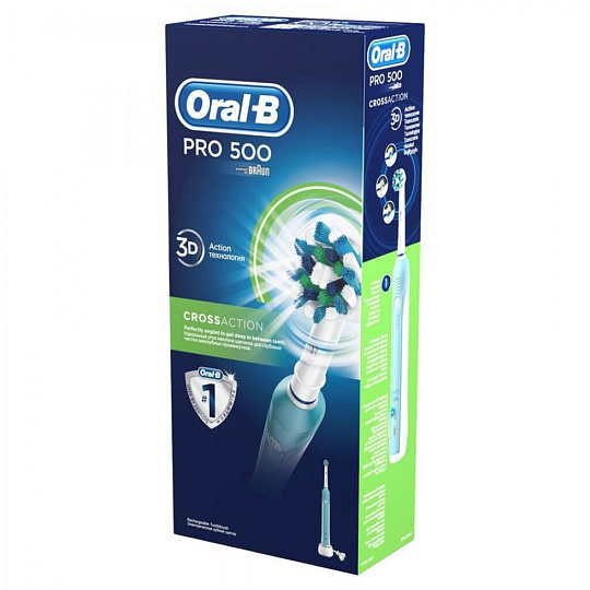 Зубная щетка электрическая, Oral-B, 3D White Pro 500, тип 3756, D16.513.U