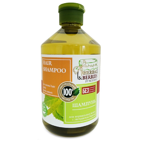 Шампунь Herbal&Berries, для нормальных волос, 500 мл, с экстрактом березы